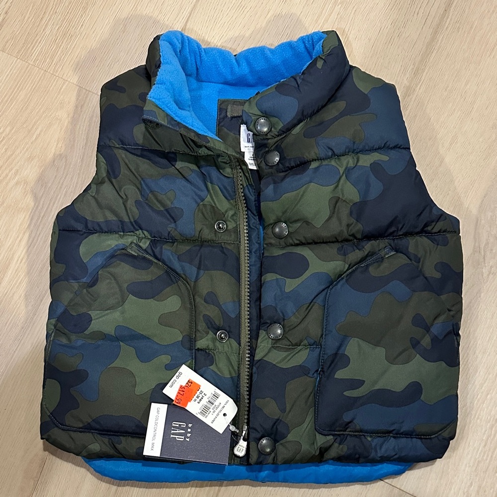 Camouflage Puffer Vest for Kids 2T NWT